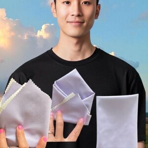 Lavender Faux Leather Pocket Square